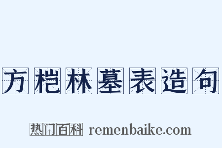 方桤林墓表造句是什么意思的图片